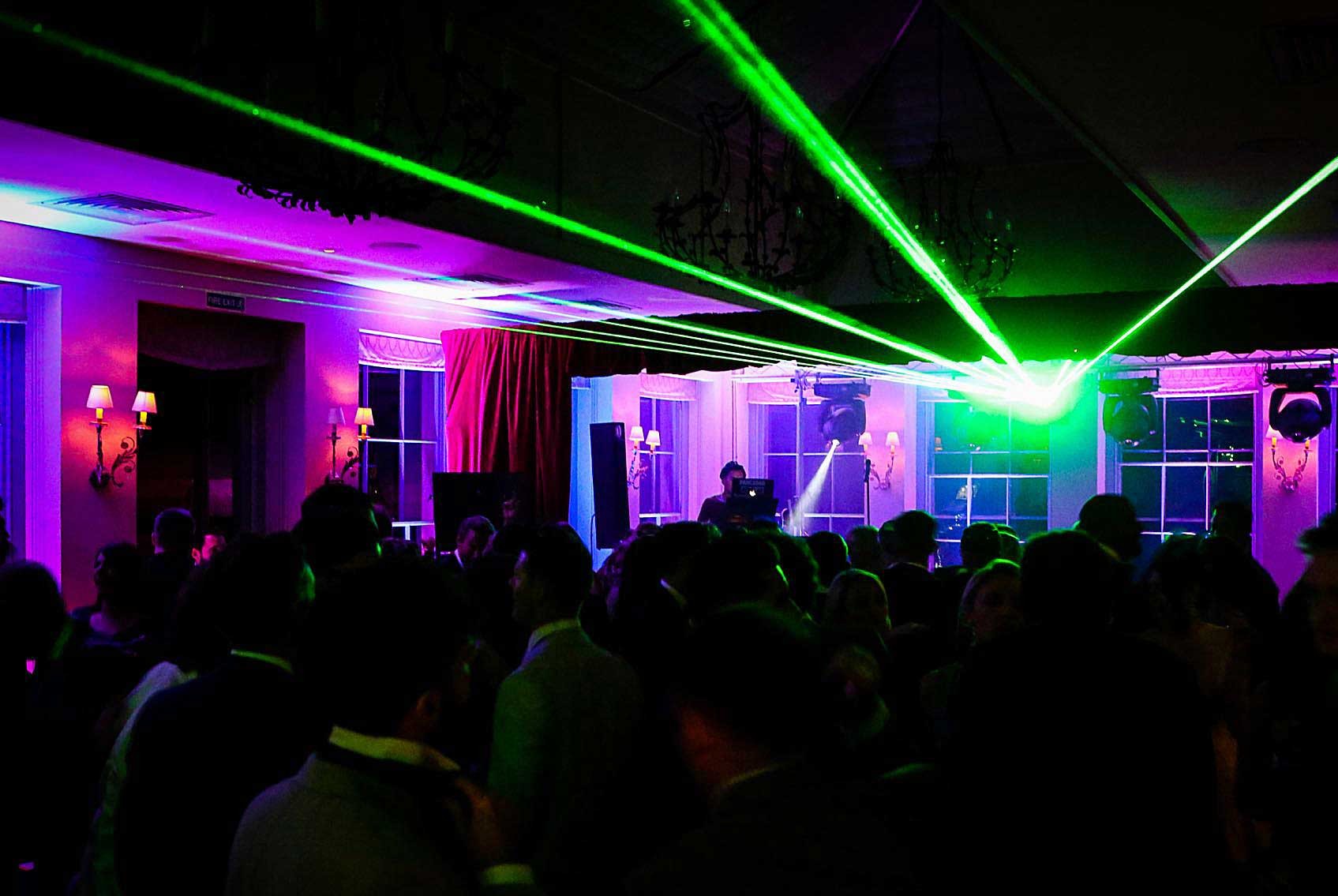 Image of a Lazer in Green with stage