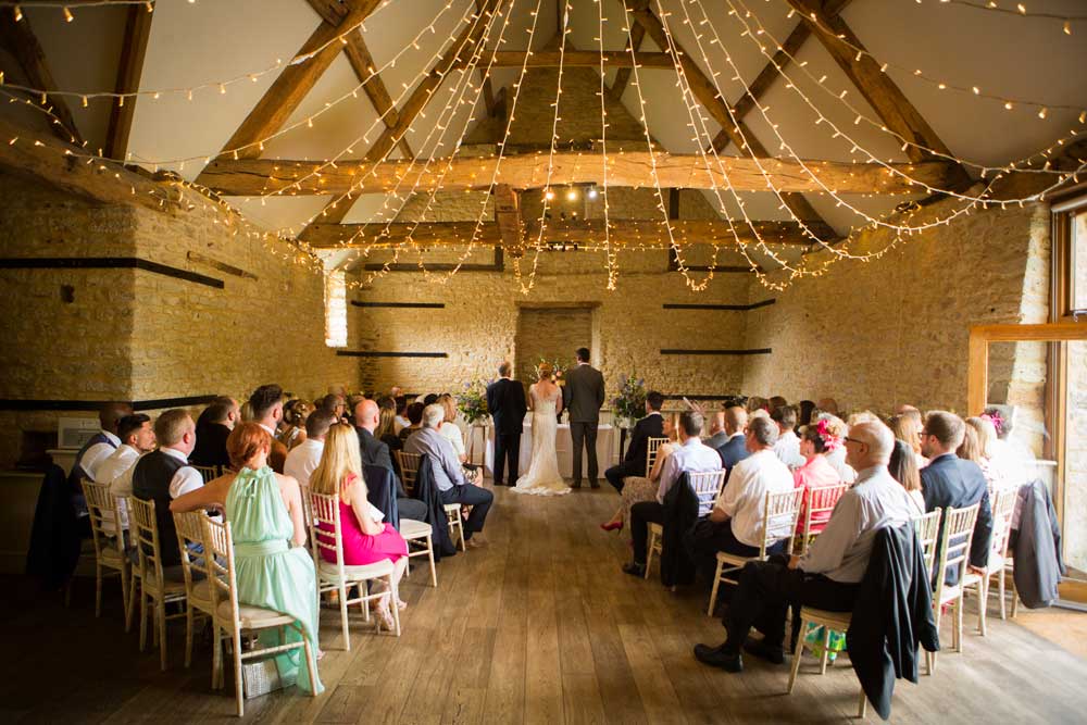 Wick Famr Wedding Venue in Bath with a stylish fairy-light canopy