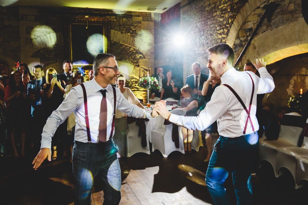 Wedding Tipi with DJ lighting and dancing