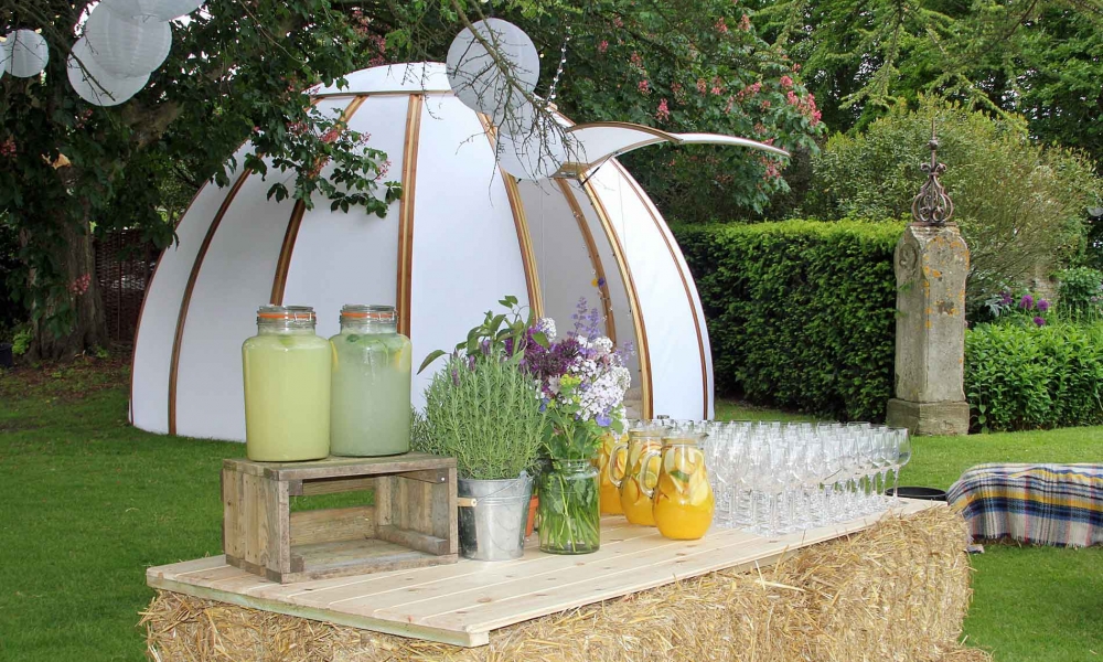 Image of a Chillout Dome in a garden