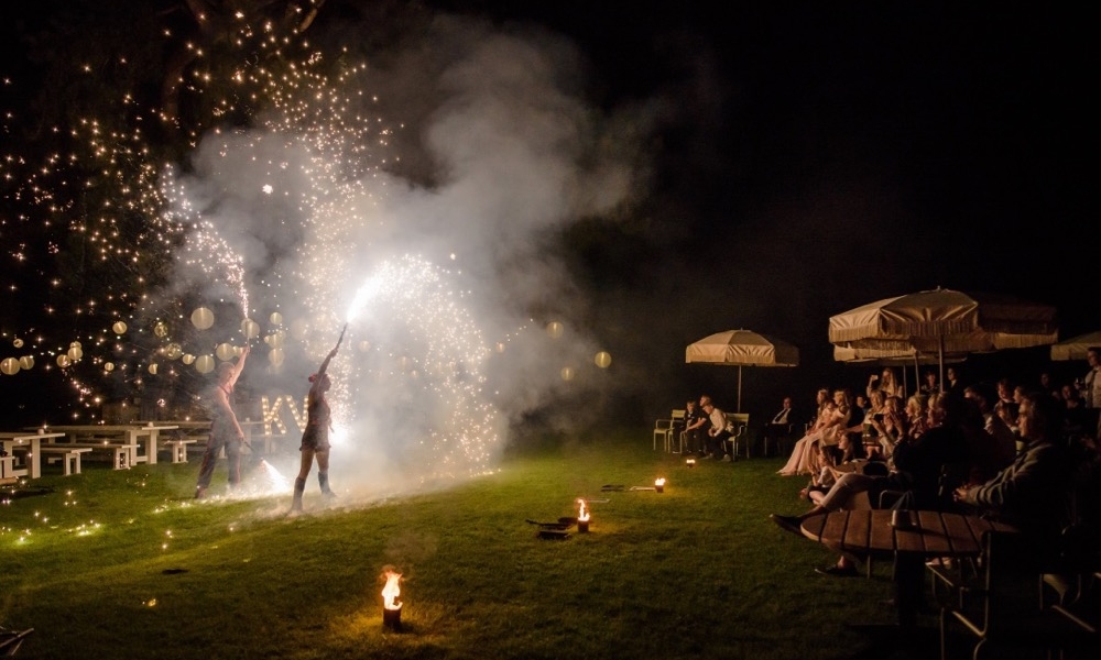 Fire Performers at Babington House.