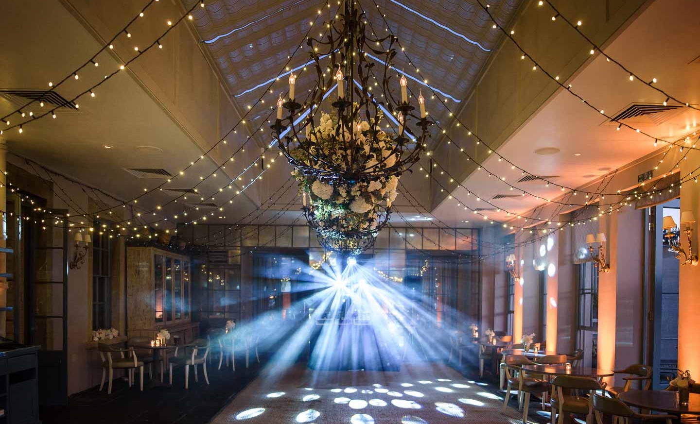 Party Lighting in a wedding venue